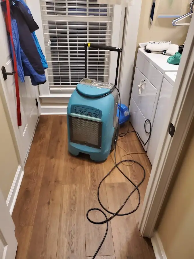 Commercial dehumidifier deployed for Flood Damage Cleanup in Centerville
